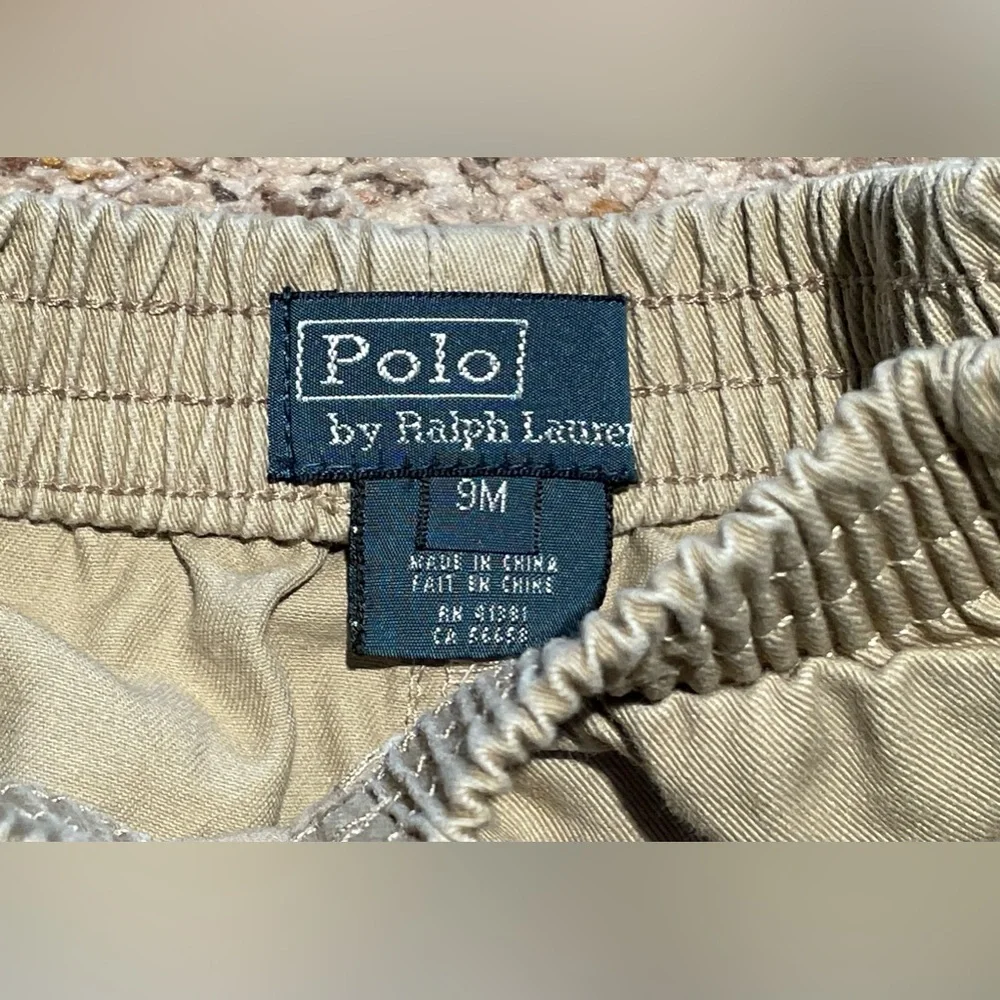 RALPH LAUREN | Baby Boys Classic Twill Pull-on Short | Size 9 Month | Khaki - Picture 5 of 5